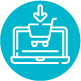 Teal Digital Cart Icon