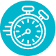 Teal Stopwatch Icon