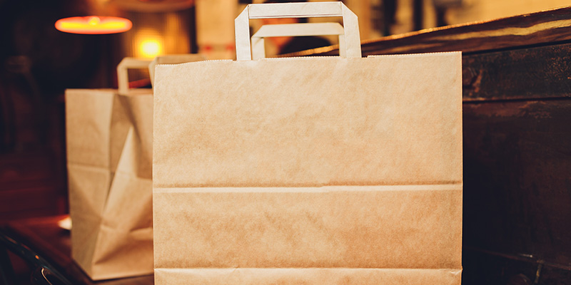 Pickup shelf with bags